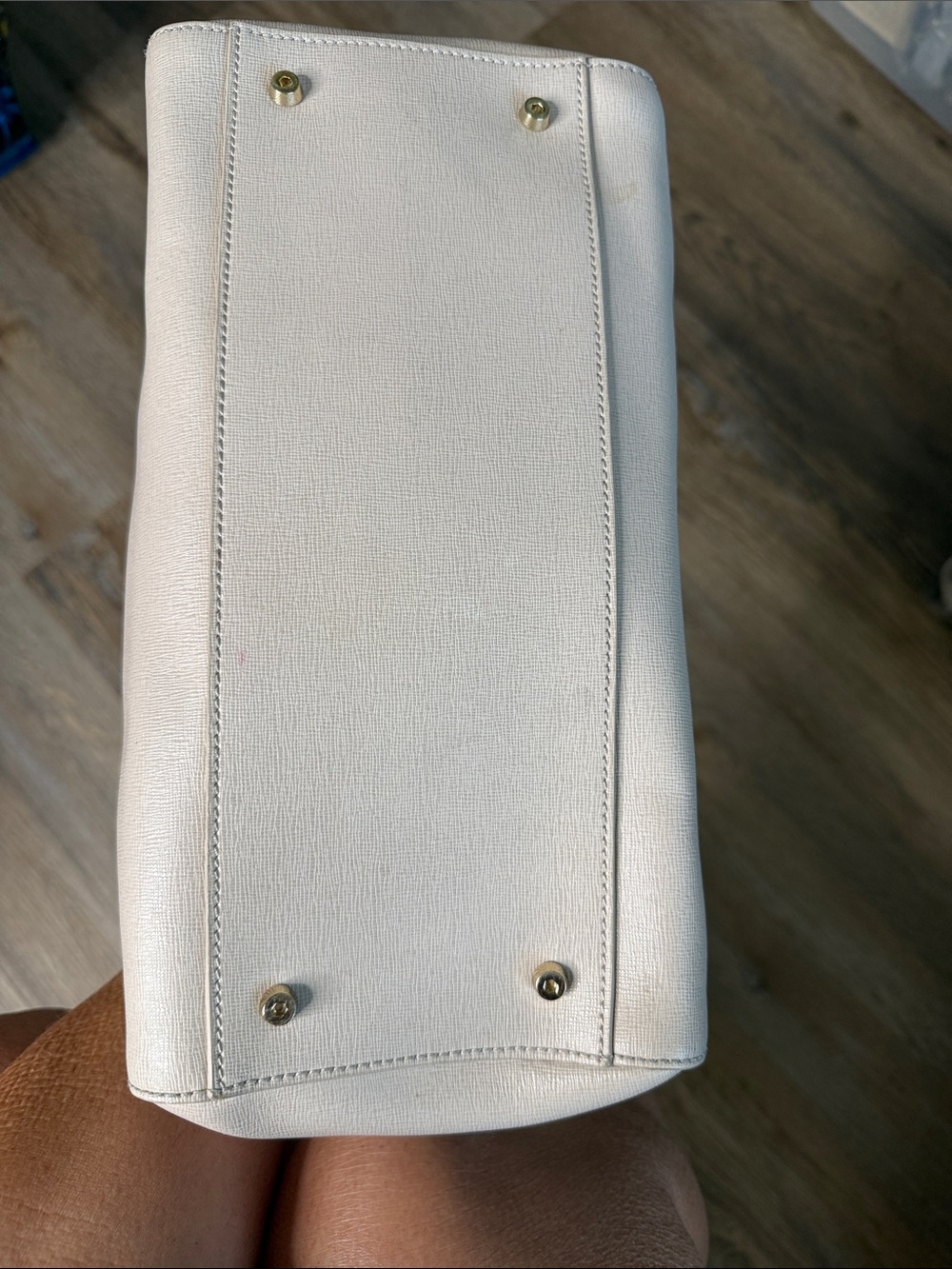 COCCINELLE Cream Leather Satchel Bag - Picture 6 of 9
